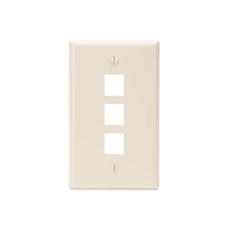 Leviton Wallplates Wp 3Port Sg La 41080-3TP